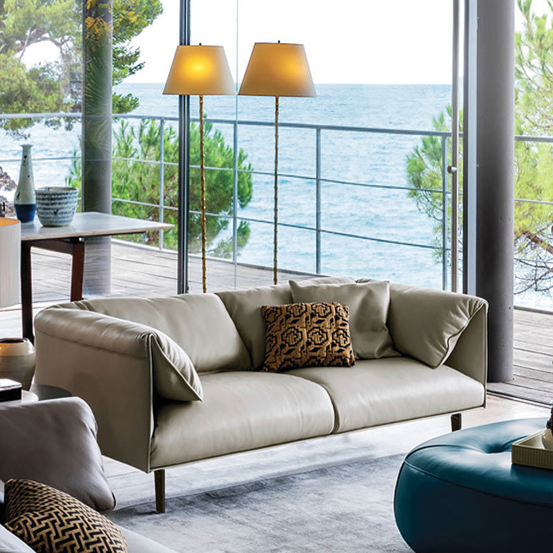 Italian style home modern leather new design living room sofa