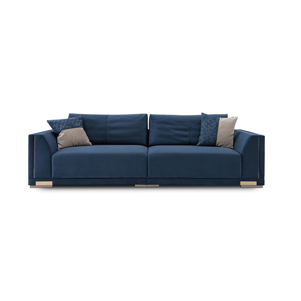 Portrait of comfortable sofa in modern design style