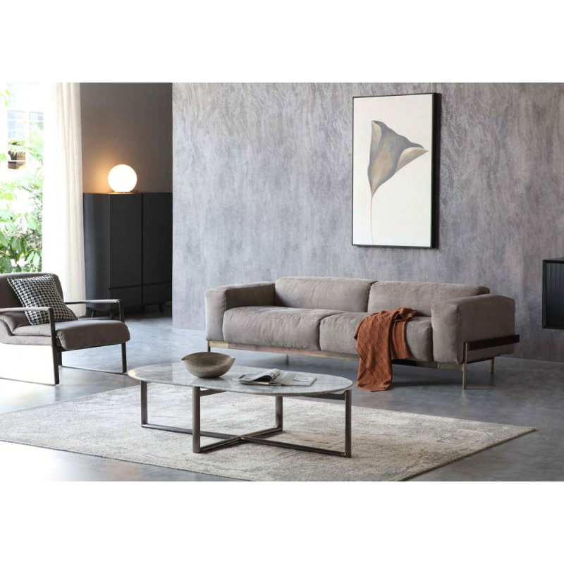 Vải tình yêu hiện đại Khung kim loại Thoải mái kiểu Bắc Âu Ghế sofa đương đại