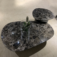 Unique Shape Marble Top Coffee Table Sets