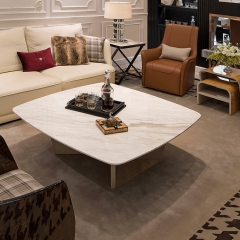 Timeless Modern Square Design Marble Coffee Table