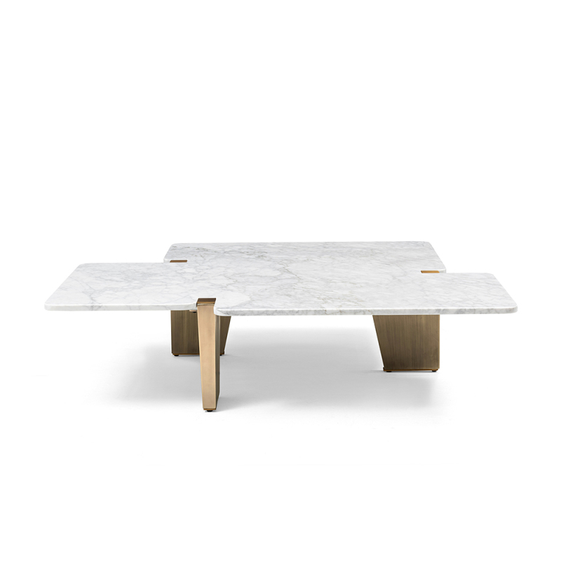 Practical design Modern Metal legs Marble Top Coffee Table