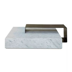Square Shaped Marble top Modern Simple Design Coffee Table