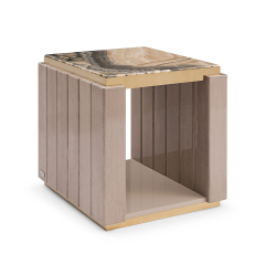 Elegant Wood Veneer Corner Tables - Functional and Stylish