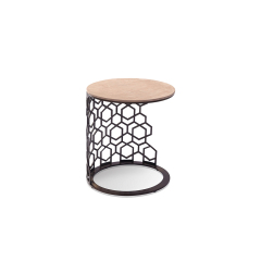 Round Living Room Modern Side Metal End Table