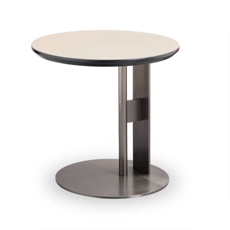 Ekar New Arrival Small Round Single Stand Ceramics Top Coffee Table