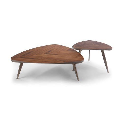 Triangle Shaped Metal Legs Modern Coffee Table Set