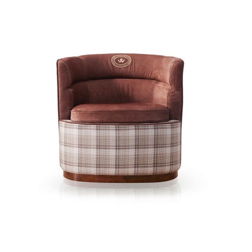 Leather Modern Leisure Chair With Arm Rest