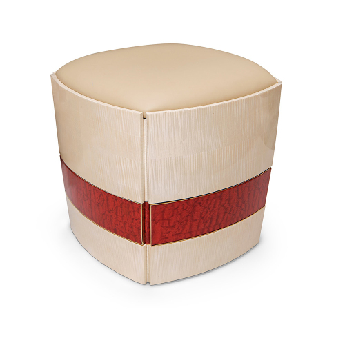 High Gloss Leather Living Room Upholstery Stool