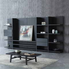 New Modern Design Oak With Metal Frame TV Cabinet Wooden Furniture TV Stand
