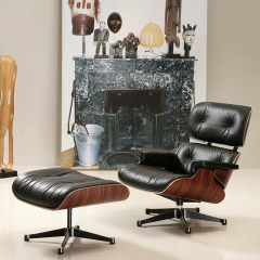 Leather Relaxing Modern Leisure Chair with Ottoman