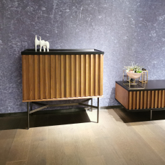 Metal Legs MDF 2 Doors Fancy Designer Modern Sideboard Cabinet