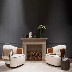 Comfortable Fabric Reception Single Sofa