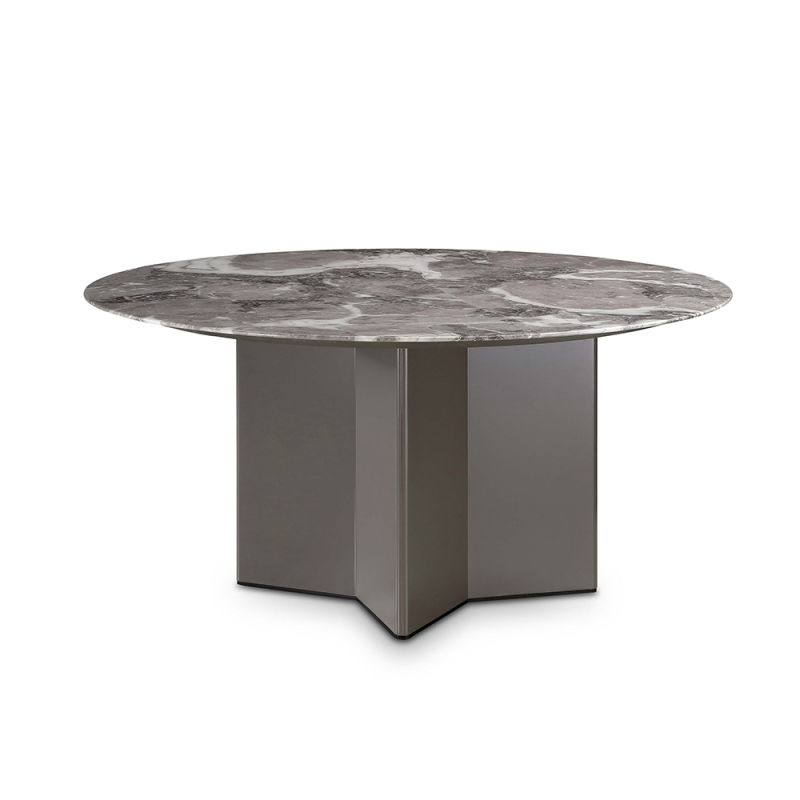 Nordic Luxury Style Modern Minimalist Wooden Base Marble Round Dining Table