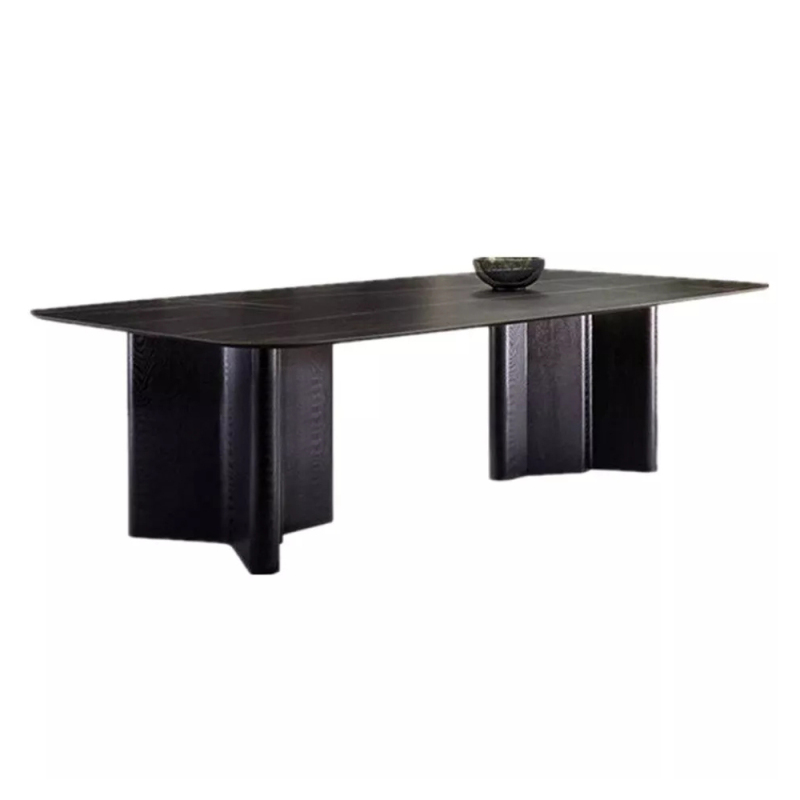 Modern Italian Home Furniture Rectangle Long Stone Marble Top Dining Table