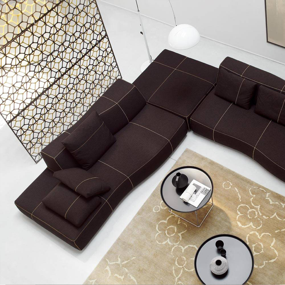 Modern Home Living Room Fabric Furniture L Shape Design Sofa