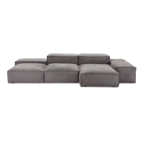 Tailor made L shape modular leather couch