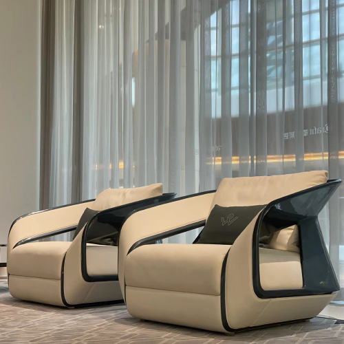 Minimalist Design White Leather Metal Frame Living Room Modern Sofa Set - EKAR FURNITURE