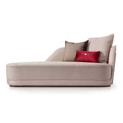 Luxurious chaise lounge sofa with armrests on the left and right ​