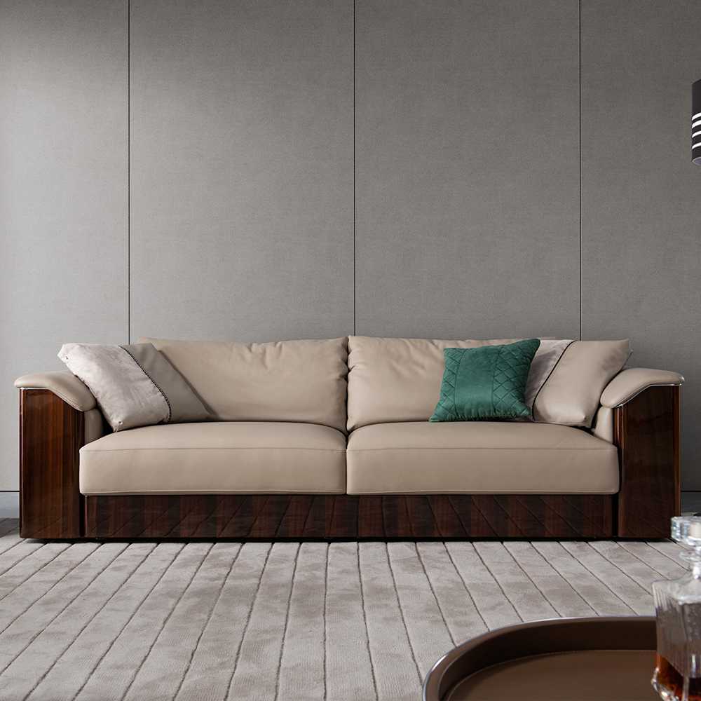 Wooden frame high end modern design living room sofa