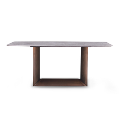 MDF lacquer in matte black stainless steel dining table