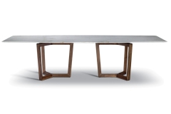Marble on top in polished underside is reinforced with a technical mesh dining table