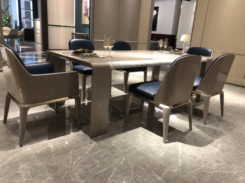 High Gloss 6 Seater Dining Room Modern Dining Table