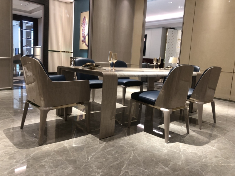 High Gloss 6 Seater Dining Room Modern Dining Table
