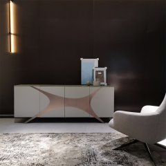 Matel feet in pure copper brushed treatment sideboard