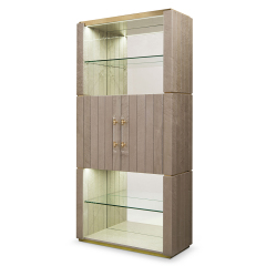 High gloss glass cabinet for luxury living room in modern design style