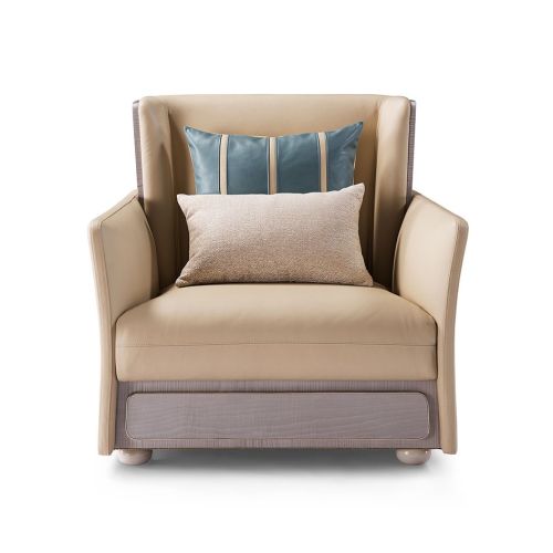 Living room simple style new modern leather single sofa