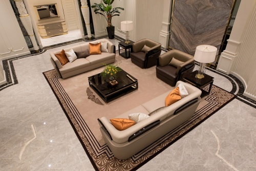 British style living room modern leather single seat sofa