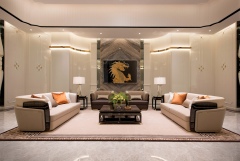British style living room modern leather single seat sofa