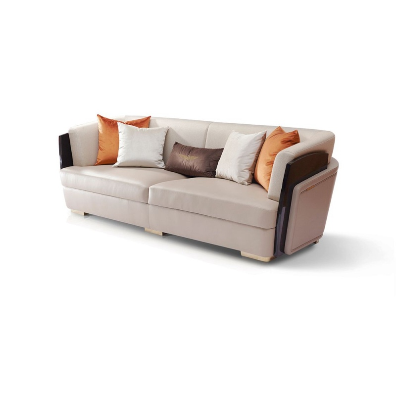 British style new modern leather living room sofa