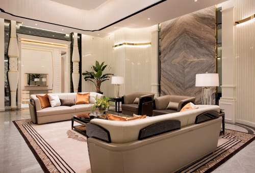 British style living room modern leather single seat sofa