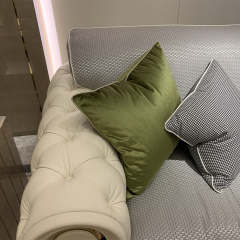Luxury White Genuine Leather Living Room Furniture Modern Sofa Set
