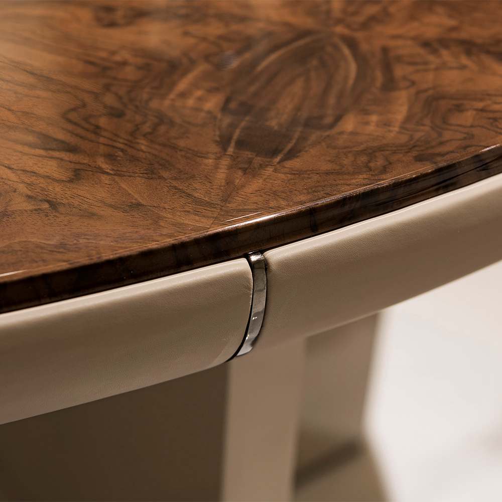 Lauren black gold marble round dining table