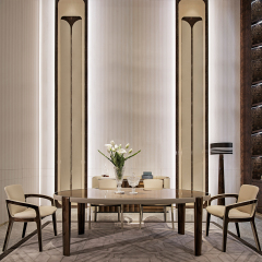 Luxury leather modern chair restaurant dining chair