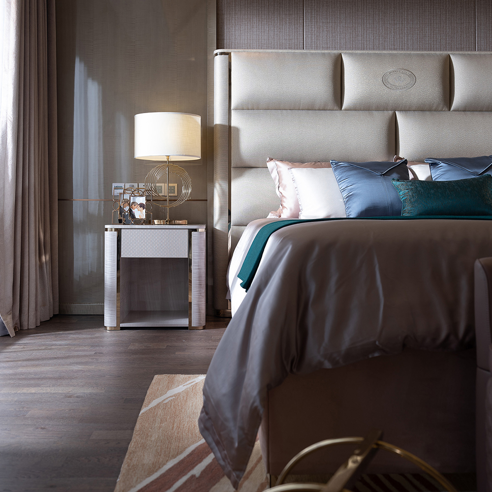Latest Bedroom Furniture Design Upholstered Modern Leather Bed