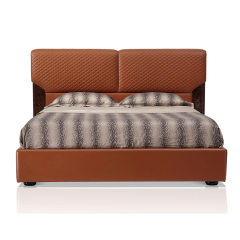 Upholstered Kingsize Modern Leather Bed