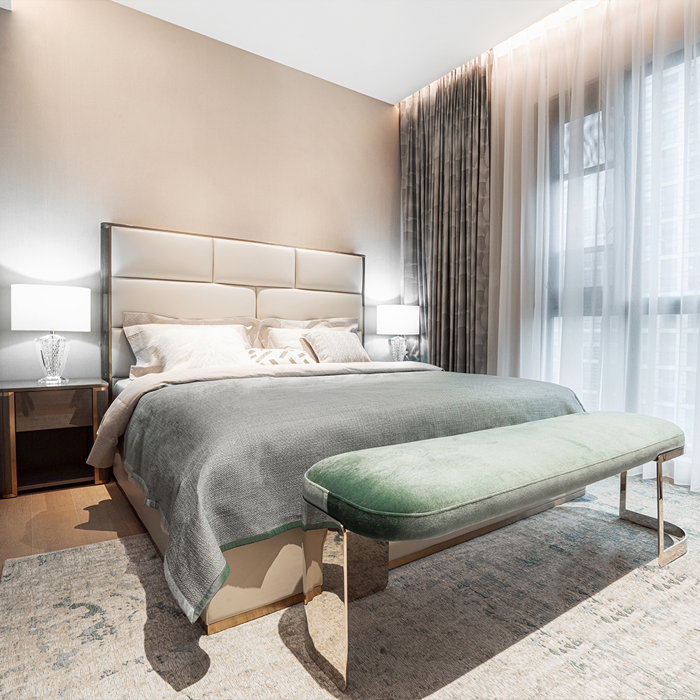 Latest Bedroom Furniture Design Upholstered Modern Leather Bed