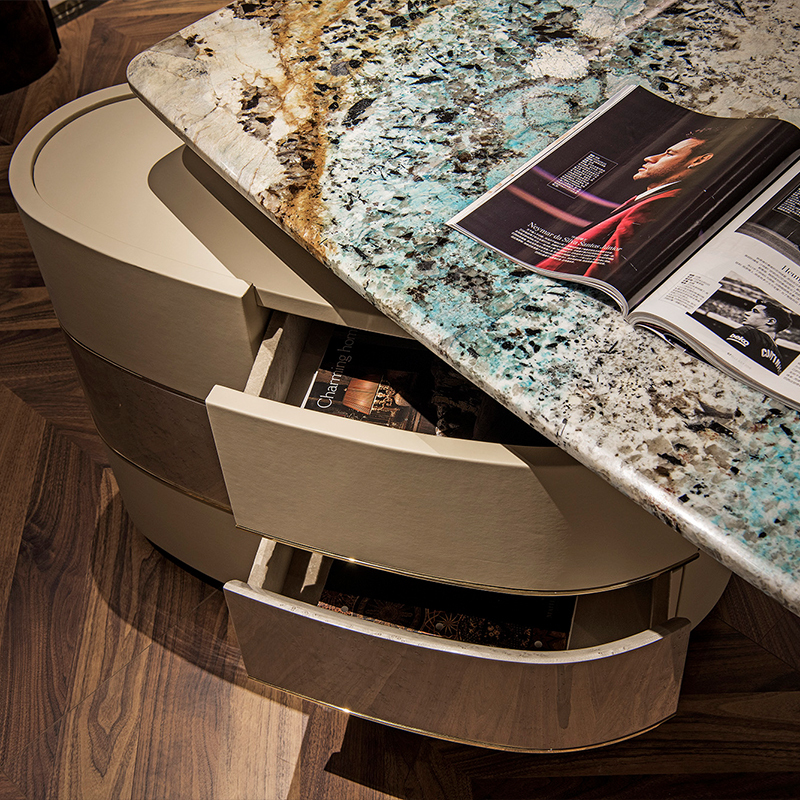 2021 New Marble Top High Gloss Home Office Table