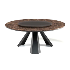 Dining Room Furniture Metal Modern Large Round Dining Table