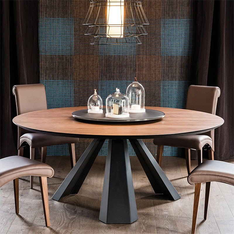 Dining Room Furniture Metal Modern Large Round Dining Table