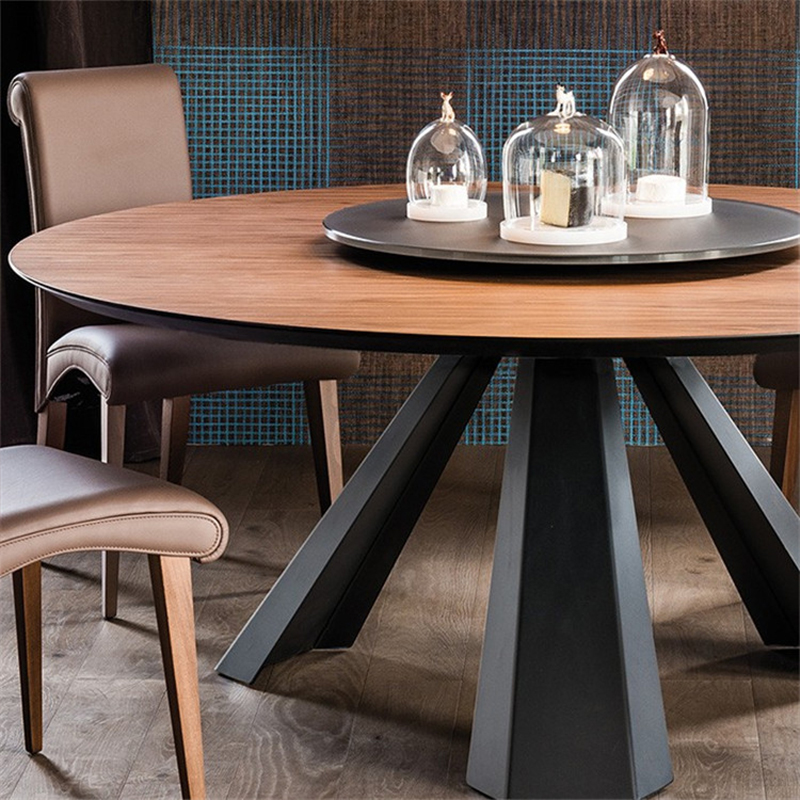 Dining Room Furniture Metal Modern Large Round Dining Table