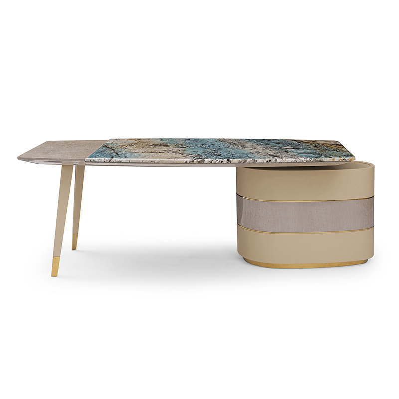 2021 New Marble Top High Gloss Home Office Table