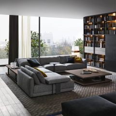 Italian minimalist living room luxury fabric sofa