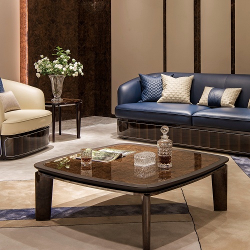Living Room Square Italian High Gloss Modern Coffee Table