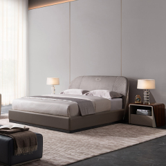 Bedroom Simple Leather Modern Design King Bed