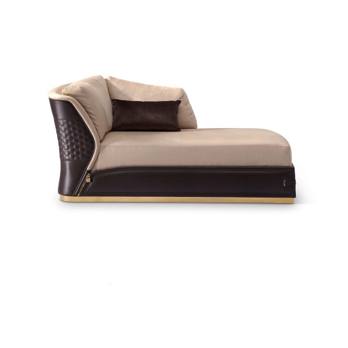 Light luxury high-end sofa chaise longue leather sofa single chaise longue